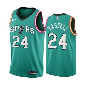 Dres San Antonio Spurs Devin Vassell 24 Nike 2022-23 City Edition Teal Swingman
